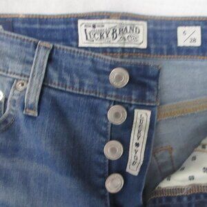 Lucky Brand 6/28 ORTA Premium Button Fly Bridgette Crop Jeans